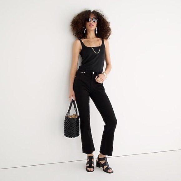 J. Crew Denim - J.Crew 9" Demi-Boot Crop Jeans in Stay Black Wash Size 27 Tall